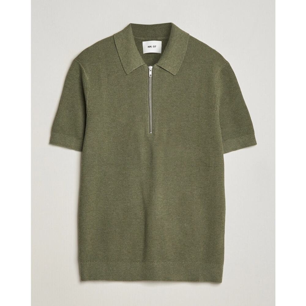 No Nationality NN.07 Hansie Zip Polo Capers Green Fall Cozy XXL Miminalist Corp‎ - Picture 2 of 8